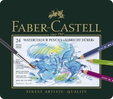 Faber-Castell Künstler-Aquarellstift ALBRECHT DÜRER®,24 Farben sortiert im Metalletui 3,8 mm