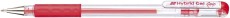 Pentel® Gel-Tintenroller Hybrid - 0,3 mm, rot gummierter Komfort-Griffzone Gelschreiber rot 0,3 mm