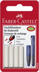 FABER-CASTELL Ersatzradierer Eraser Pen, Kunststoff, auf Blisterkarte Radierer weiß 6 x 6 x 30 mm