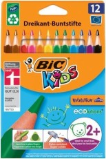 BiC® Buntstift Kids ECOlutions EVOLUTION Triangle - Kartonetui à 12 Farben sortiert Farbstiftetui