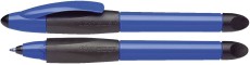 Schneider Patronenroller Base Ball - M, blau mit schwarzem Griffstück Tintenroller Kappenmodell