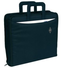 WEDO® Ordnertasche - A4-Ordner bis 75 mm Rücken, schwarz, Polyester Schreibmappe schwarz 67 cm