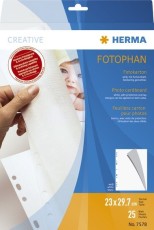 Herma 7578 Fotophan - 23 x 29,7 cm, weiß, 25 Blatt Fotophan mit weißer Zwischenfolie weiß Karton