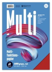 Staufen® Multifunktionspapier 7X PLUS - A4, 160 g/qm, rot, 25 Blatt Multifunktionspapier A4 rot