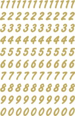 Herma 4151 Zahlen 8 mm 0-9 wetterfest Folie gold transparent 2 HERMA Zahlen (selbstklebend) 8 mm