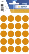 Herma 1874 Vielzwecketiketten - orange, Ø 19 mm, matt, 100 Stück Farb-/Markierungs-Punkte ø 19 mm