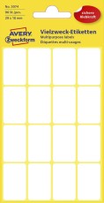 Avery Zweckform® 3074 Mini-Organisations-Etiketten, 29 x 18 mm, 6 Blatt/96 Etiketten, weiß weiß