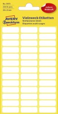Avery Zweckform® 3073 Mini-Organisations-Etiketten, 20 x 8 mm, 6 Blatt/234 Etiketten, weiß weiß