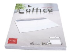 Elco Versandtasche Office - B4, hochweiß, hk, m.ID, oF, 80 g/qm, 25 Stück B4 (353 x 250 mm) weiß