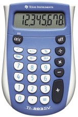 Texas Instruments Taschenrechner TI-503 SV, Batterie, 79 x 121 x 19 mm Taschenrechner blau/grau