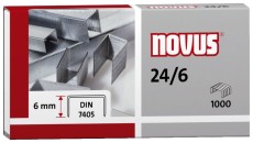 Novus® Heftklammern Nr. 24/6 DIN Heftklammern 24/6 Stahldraht, verzinkt bis 25 Blatt 1000 Stück