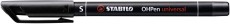 STABILO® Folienstift - OHPen universal - permanent superfein - Einzelstift - schwarz Folienstift