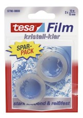tesa® Klebefilm tesafilm® kristall-klar, Bandgröße (L x B): 10 m x 15 mm, 2 Rollen Klebefilm