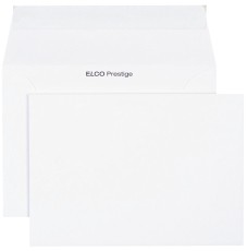 Elco Briefumschlag Prestige - B6, 25 Stück, hochweiß, haftklebend, ohne Fenster B6 (176 x 125 mm)