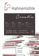 Hahnemühle Skizzenblock Creativ - A4, 100 g/qm, 100 Blatt Skizzenblock A4 100  g/qm weiß 100 Blatt