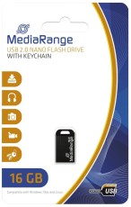 MediaRange Mini USB-Speicherstick 16GB USB Stick 16 GB USB 2.0 bis zu 18MB/s bis zu 12MB/s