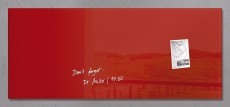 SIGEL Glas-Magnetboard Artverum - rot, 130 x 55 cm Magnettafel rot 130 cm 55 cm 1,5 cm