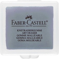 Faber-Castell Knetradierer ART ERASER grau, in Kunststoffbox Radierer grau 50 mm 9 mm 35 mm