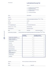 Avery Zweckform® 506 Lohnabrechnung für geringf. Beschäftigte, DIN A4, vorgelocht, 50 Blatt/10 Stück, weiß