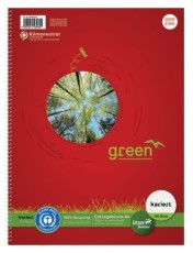 Staufen® green Collegeblock LIN28 - A4, 160 Blatt, 70g/qm, kariert mit Rand Collegeblock A4 70 g/qm