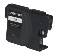 Neutrale Tintenpatrone BR1100BK-INK-FRC für versch. Brother-Geräte (Schwarz)