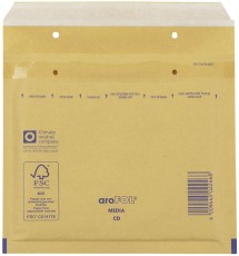 aroFOL® Luftpolstertaschen CD, 180x165 mm, braun, 10 Stück Luftpolstertasche braun CD 180 x 165 mm