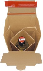 ColomPac® Flaschenkarton mit Selbstklebeverschluss - für 1 Flaschen Versandkarton für 1 Flasche