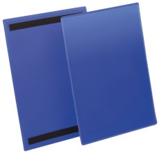 Durable Kennzeichnungstasche - magnetisch, A4 hoch, PP, dokumentenecht, dunkelblau, 50 Stück oben