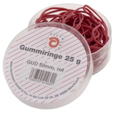 Wihedü Gummiringe - Ø50 mm, Dose mit 25g, rot Gummiringe 50 mm rot 25 g
