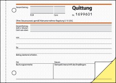SIGEL Quittung für Kleinunternehmer ohne MwSt.-Ausweis - A6, MP, SD, 2 x 30 Blatt Quittung A6 quer