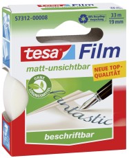 tesa® Klebefilm matt-unsichtbar - beschriftbar, 19 mm x 33 m Klebefilm 19 mm 33 m 26 mm