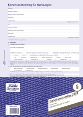 Avery Zweckform® 2849 Einheitsmietvertrag - Wohnungen, DIN A4, mit Hausordnung, 1 Satz, blau A4 1