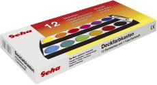 Geha Deckfarbkasten - 12 Farben + 1 Deckweiß Farbkasten 12 Farben + 1 Deckweiß