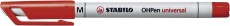 STABILO® Folienstift - OHPen universal - wasserlöslich medium - Einzelstift - rot Folienstift rot