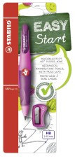 STABILO® Ergonomischer Druck-Bleistift für Rechtshänder - EASYergo 3.15 in pink/lila - Einzelstift - inklusive 1 dicken Mine - Härtegrad HB & Spitzer