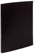 Exacompta Schulordner - A4 PP schwarz für Größe A4 Ringbuch schwarz 2 Ringe in O-Form 15 mm PP