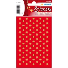 HERMA 4052 Sticker DECOR Sterne 6-zackig, gold Ø 6 mm Mindestabnahmemenge = 10 Pack Sterne gold