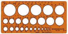 Standardgraph Kreisschablone Ø 1-36 mm (25 Kreise) Schablone