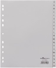Durable Register - A - Z, PP, grau, A4 Überbreite, 20 Blatt volldeckend Register A4 Überbreite