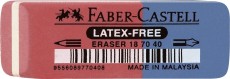 Faber-Castell Radiergummi 7070-40 - 50 x 18 x 8mm, rot/blau Radierer 50 x 18 x 8 mm Naturkautschuk