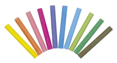 GIOTTO Tafelkreide Robercolor - rund, 10 Farben sortiert, 100 Stück staubfrei - wasservermalbar