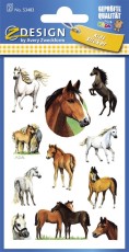 Avery Zweckform® Z-Design 53483, Kinder Sticker, Pferde, 2 Bogen/22 Sticker Deko-Etiketten Pferde 2
