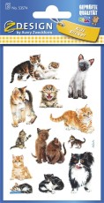 Avery Zweckform® Z-Design 53574, Kinder Sticker, Katzenbabies, 3 Bogen/36 Sticker Deko-Etiketten 3