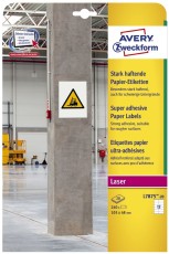 Avery Zweckform® L7875-20 Papier-Etiketten - A4, 240 Stück, 105 x 48 mm, stark haftend, weiß