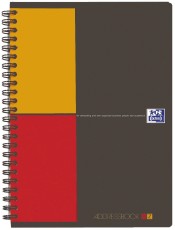 Oxford International Adressbook - PP-Deckel, schwarz, 2farbige Lineatur, A5+, 72 Blatt Adressbuch A5