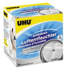 UHU® Luftentfeuchter 2x 100g neutral Luftentfeuchter Nachfüllpack 2 Stück à 100 g weiß neutral