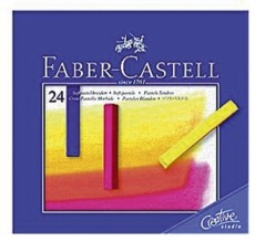 FaberCastell Creative Studio Softpastellkreide - 24 Farben sortiert im Kartonetui Pastellkreide 8 mm