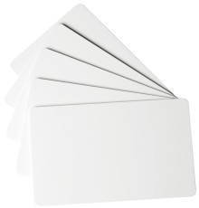 Durable Plastikkarte - 100 Stück, standard, weiß Kartendrucker-Zubehör weiß 53,98 x 85,6 mm