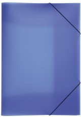 Pagna® Gummizugmappe Lucy Basic - A3, blau, PP, 3 Einschlagklappen Dreiflügelmappe A3 blau 310 mm