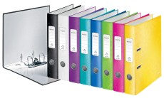 LEITZ 1006 Qualitäts-Ordner WOW - A4, schmal, Schlitz, sortiert (pink, blau, eisblau, grün, orange, violett)